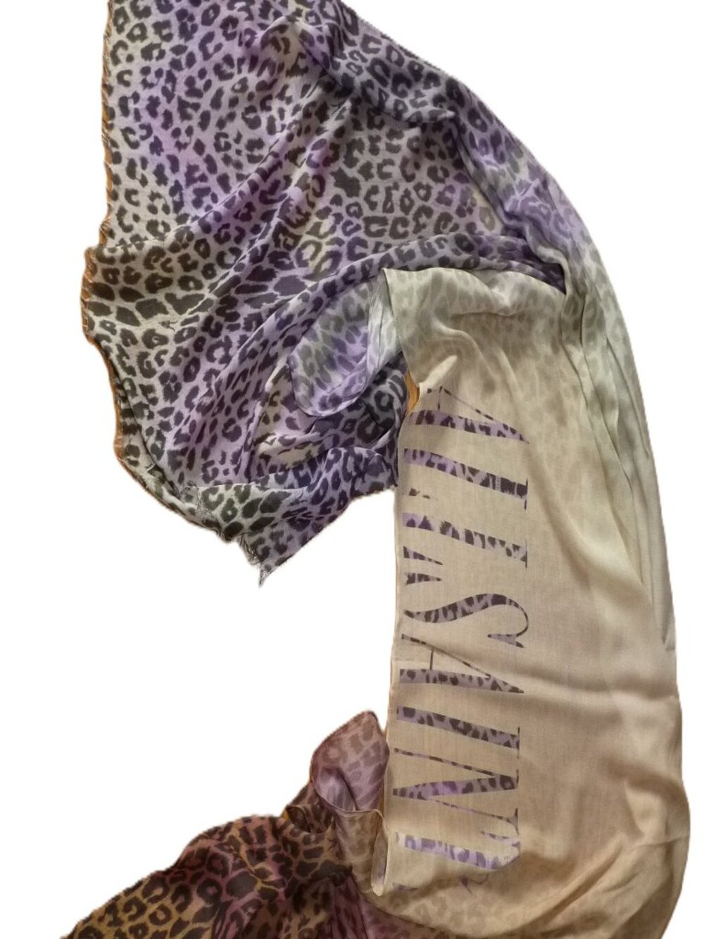 Allsaints leopard animal print shawl scarf wrap